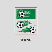 Load image into Gallery viewer, 10 Sheets Temporary Football National Flag Face Stickers Football Soccer Sports Games Fan Parties Gatherings Face Tattoo Stickers
