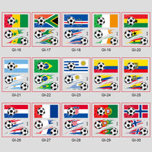 Load image into Gallery viewer, 10 Sheets Temporary Football National Flag Face Stickers Football Soccer Sports Games Fan Parties Gatherings Face Tattoo Stickers
