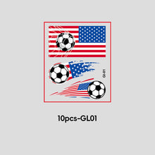 Load image into Gallery viewer, 10 Sheets Temporary Football National Flag Face Stickers Football Soccer Sports Games Fan Parties Gatherings Face Tattoo Stickers
