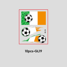 Load image into Gallery viewer, 10 Sheets Temporary Football National Flag Face Stickers Football Soccer Sports Games Fan Parties Gatherings Face Tattoo Stickers
