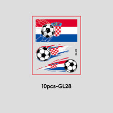 Load image into Gallery viewer, 10 Sheets Temporary Football National Flag Face Stickers Football Soccer Sports Games Fan Parties Gatherings Face Tattoo Stickers
