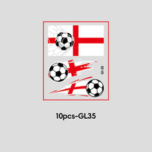 Load image into Gallery viewer, 10 Sheets Temporary Football National Flag Face Stickers Football Soccer Sports Games Fan Parties Gatherings Face Tattoo Stickers
