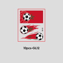 Load image into Gallery viewer, 10 Sheets Temporary Football National Flag Face Stickers Football Soccer Sports Games Fan Parties Gatherings Face Tattoo Stickers
