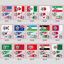 Load image into Gallery viewer, 10 Sheets Temporary Football National Flag Face Stickers Football Soccer Sports Games Fan Parties Gatherings Face Tattoo Stickers
