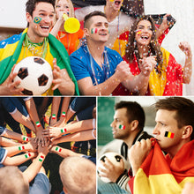 Load image into Gallery viewer, 10 Sheets Temporary Football National Flag Face Stickers Football Soccer Sports Games Fan Parties Gatherings Face Tattoo Stickers
