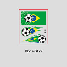 Load image into Gallery viewer, 10 Sheets Temporary Football National Flag Face Stickers Football Soccer Sports Games Fan Parties Gatherings Face Tattoo Stickers
