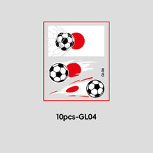 Load image into Gallery viewer, 10 Sheets Temporary Football National Flag Face Stickers Football Soccer Sports Games Fan Parties Gatherings Face Tattoo Stickers
