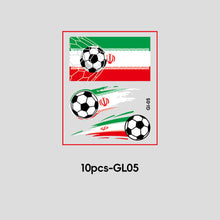 Load image into Gallery viewer, 10 Sheets Temporary Football National Flag Face Stickers Football Soccer Sports Games Fan Parties Gatherings Face Tattoo Stickers
