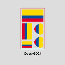 Load image into Gallery viewer, 10 Sheets National Flag Temporary Face Stickers for Football Soccer Sports Games Fans Party Win Goal Face Tattoo Stickers
