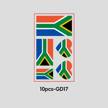 Load image into Gallery viewer, 10 Sheets National Flag Temporary Face Stickers for Football Soccer Sports Games Fans Party Win Goal Face Tattoo Stickers
