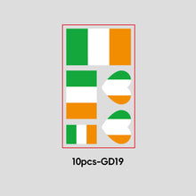 Load image into Gallery viewer, 10 Sheets National Flag Temporary Face Stickers for Football Soccer Sports Games Fans Party Win Goal Face Tattoo Stickers

