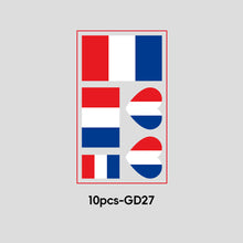 Load image into Gallery viewer, 10 Sheets National Flag Temporary Face Stickers for Football Soccer Sports Games Fans Party Win Goal Face Tattoo Stickers
