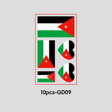 Load image into Gallery viewer, 10 Sheets National Flag Temporary Face Stickers for Football Soccer Sports Games Fans Party Win Goal Face Tattoo Stickers
