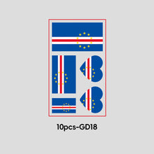 Load image into Gallery viewer, 10 Sheets National Flag Temporary Face Stickers for Football Soccer Sports Games Fans Party Win Goal Face Tattoo Stickers
