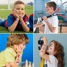 Load image into Gallery viewer, 10 Sheets Win Goal National Flag Temporary Face Stickers for Football Soccer Sports Games Fans Party Face Tattoo Stickers
