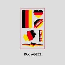 Load image into Gallery viewer, 10 Sheets Win Goal National Flag Temporary Face Stickers for Football Soccer Sports Games Fans Party Face Tattoo Stickers
