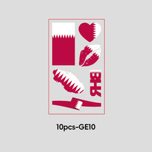Load image into Gallery viewer, 10 Sheets Win Goal National Flag Temporary Face Stickers for Football Soccer Sports Games Fans Party Face Tattoo Stickers
