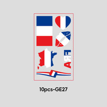 Load image into Gallery viewer, 10 Sheets Win Goal National Flag Temporary Face Stickers for Football Soccer Sports Games Fans Party Face Tattoo Stickers
