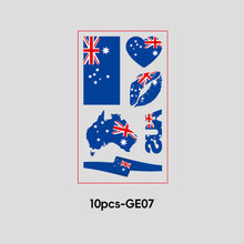Load image into Gallery viewer, 10 Sheets Win Goal National Flag Temporary Face Stickers for Football Soccer Sports Games Fans Party Face Tattoo Stickers
