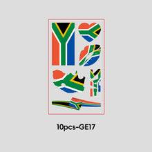 Load image into Gallery viewer, 10 Sheets Win Goal National Flag Temporary Face Stickers for Football Soccer Sports Games Fans Party Face Tattoo Stickers
