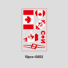 Load image into Gallery viewer, 10 Sheets Win Goal National Flag Temporary Face Stickers for Football Soccer Sports Games Fans Party Face Tattoo Stickers
