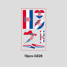 Load image into Gallery viewer, 10 Sheets Win Goal National Flag Temporary Face Stickers for Football Soccer Sports Games Fans Party Face Tattoo Stickers
