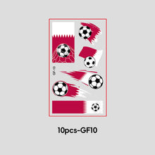 Load image into Gallery viewer, 10 Sheets Win Goal National Flag Temporary Face Stickers for Soccer Football Sports Games Fans Party Face Makeup Tattoo Stickers
