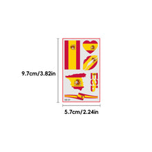 Load image into Gallery viewer, 10 Sheets Win Goal National Flag Temporary Face Stickers for Soccer Football Sports Games Fans Party Face Makeup Tattoo Stickers

