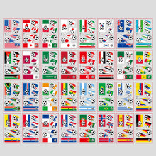 Load image into Gallery viewer, 10 Sheets Win Goal National Flag Temporary Face Stickers for Soccer Football Sports Games Fans Party Face Makeup Tattoo Stickers
