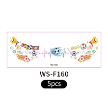 Load image into Gallery viewer, 5sheets Waterproof Football Temporary Tattoos for Soccer Goal Win Facial Stickers Soccer Sports Fans Face Tattoo Party Sticker

