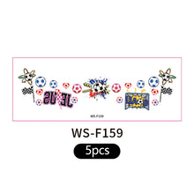 Load image into Gallery viewer, 5sheets Waterproof Football Temporary Tattoos for Soccer Goal Win Facial Stickers Soccer Sports Fans Face Tattoo Party Sticker
