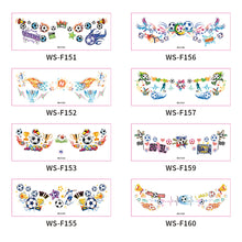 Load image into Gallery viewer, 5sheets Waterproof Football Temporary Tattoos for Soccer Goal Win Facial Stickers Soccer Sports Fans Face Tattoo Party Sticker
