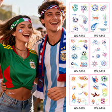 Load image into Gallery viewer, 10sheets Football Shoot Temporary face Stickers Soccer Sports Goal Win Parties Gatherings Waterproof Tattoo Stickers
