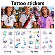 Load image into Gallery viewer, 10sheets Football Shoot Temporary face Stickers Soccer Sports Goal Win Parties Gatherings Waterproof Tattoo Stickers
