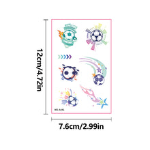Load image into Gallery viewer, 10sheets Football Shoot Temporary face Stickers Soccer Sports Goal Win Parties Gatherings Waterproof Tattoo Stickers
