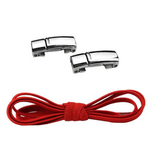 Load image into Gallery viewer, 8mm Metal Magnetic Shoelaces Without Ties Flat Elastic Lazy Laces Sneakers Boots No Tie Shoelace Rubber Bands for Shoes Accessories
