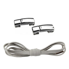 Load image into Gallery viewer, 8mm Metal Magnetic Shoelaces Without Ties Flat Elastic Lazy Laces Sneakers Boots No Tie Shoelace Rubber Bands for Shoes Accessories
