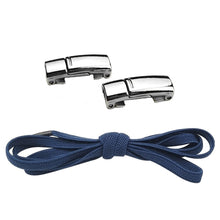 Load image into Gallery viewer, 8mm Metal Magnetic Shoelaces Without Ties Flat Elastic Lazy Laces Sneakers Boots No Tie Shoelace Rubber Bands for Shoes Accessories
