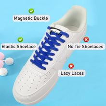 Load image into Gallery viewer, 8mm Metal Magnetic Shoelaces Without Ties Flat Elastic Lazy Laces Sneakers Boots No Tie Shoelace Rubber Bands for Shoes Accessories
