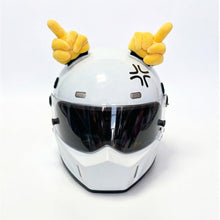 Load image into Gallery viewer, 2Pcs Funny Motorcycle Finger Plush Helmet Decoration Thumbs Up Sign Sticker Decor for Motorbike Bicycle Ski Helmet Headwear Accessories
