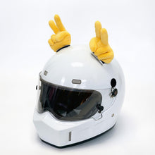 Load image into Gallery viewer, 2Pcs Funny Motorcycle Finger Plush Helmet Decoration Thumbs Up Sign Sticker Decor for Motorbike Bicycle Ski Helmet Headwear Accessories
