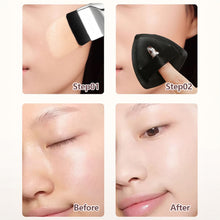 Load image into Gallery viewer, Foundation Brush Set with Color Mixing Palette &amp; Makeup Sponges Professional Liquid Foundation Blending Brush Flat Top Soft Sponge for Flawless Base

