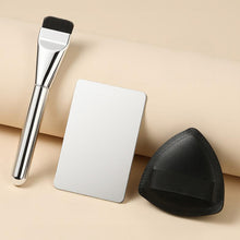Load image into Gallery viewer, Foundation Brush Set with Color Mixing Palette &amp; Makeup Sponges Professional Liquid Foundation Blending Brush Flat Top Soft Sponge for Flawless Base
