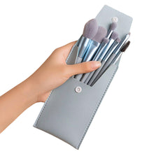 Load image into Gallery viewer, 8Pcs Mini Travel Makeup Brushes Set Portable Soft Bristles Foundation Blush Eyeshadow Blending Brush Kit with Pouch for Beginner
