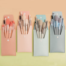 Load image into Gallery viewer, 8Pcs Mini Travel Makeup Brushes Set Portable Soft Bristles Foundation Blush Eyeshadow Blending Brush Kit with Pouch for Beginner
