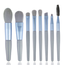 Load image into Gallery viewer, 8Pcs Mini Travel Makeup Brushes Set Portable Soft Bristles Foundation Blush Eyeshadow Blending Brush Kit with Pouch for Beginner
