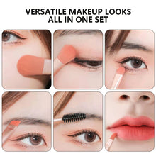 Load image into Gallery viewer, 8Pcs Mini Travel Makeup Brushes Set Portable Soft Bristles Foundation Blush Eyeshadow Blending Brush Kit with Pouch for Beginner
