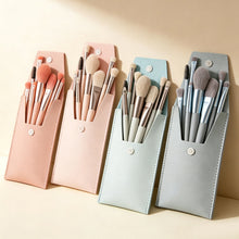 Load image into Gallery viewer, 8Pcs Mini Travel Makeup Brushes Set Portable Soft Bristles Foundation Blush Eyeshadow Blending Brush Kit with Pouch for Beginner
