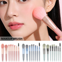 Load image into Gallery viewer, 8Pcs Mini Travel Makeup Brushes Set Portable Soft Bristles Foundation Blush Eyeshadow Blending Brush Kit with Pouch for Beginner
