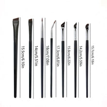 Load image into Gallery viewer, Eyeshadow Brush Set Professional Nylon Fiber Eye Makeup Brushes for Blending Shading Detail Work Travel Brow Tool Kit for Women
